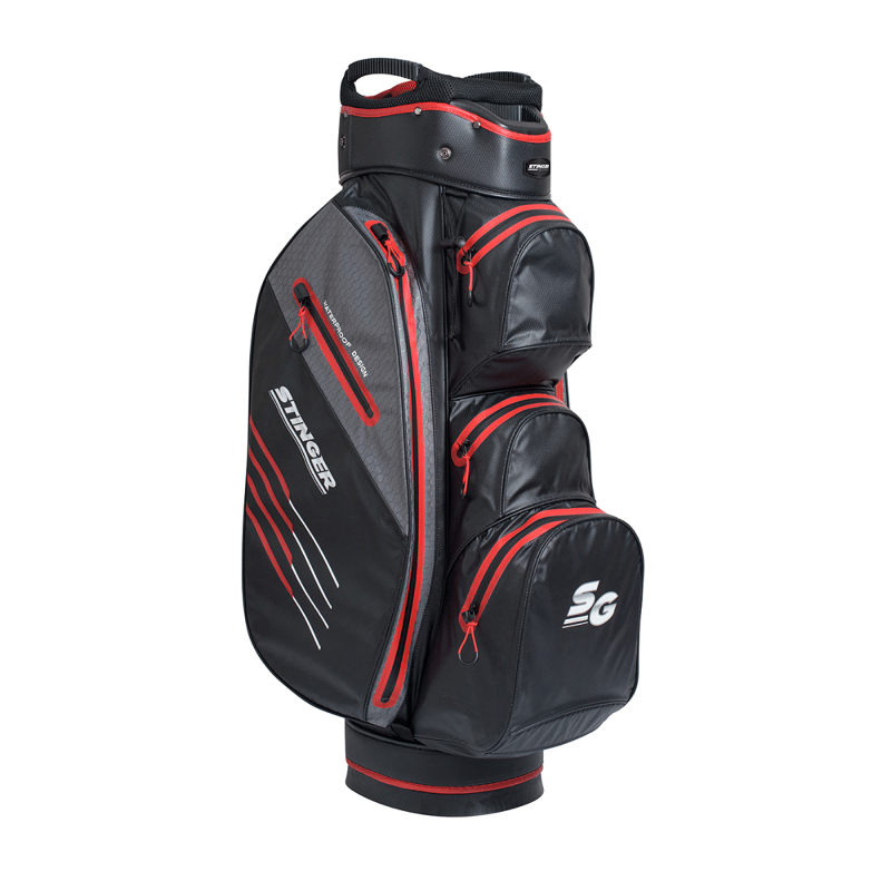 Stinger Waterproof Golf Bag Black/Red